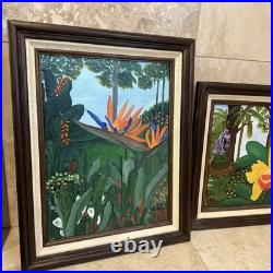 Costa Rican local Oil Painting Folk Art Signed