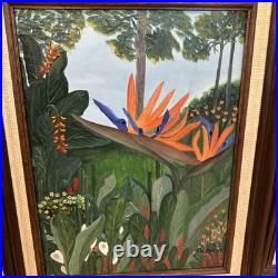 Costa Rican local Oil Painting Folk Art Signed