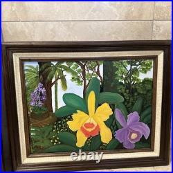 Costa Rican local Oil Painting Folk Art Signed