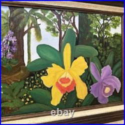 Costa Rican local Oil Painting Folk Art Signed