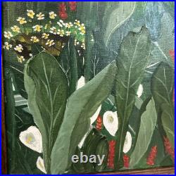 Costa Rican local Oil Painting Folk Art Signed