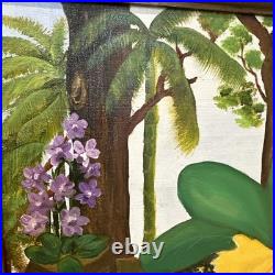 Costa Rican local Oil Painting Folk Art Signed