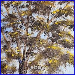 D. Davidson Painting Landscape Trees Lake Original Art Framed Signed 23X19