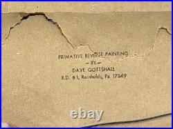 David W Gottshall (1942 2016) Folk Art Reverse Oil Foil Art Amish Homestead David W Gottshall (1942 2016) Folk Art Reverse Oil Foil Art Amish Homestead