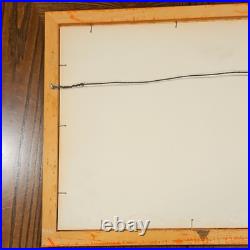 De Poela Folk Art Village Scene Acrylic Painting Signed Framed Canvas Medium