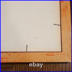 De Poela Folk Art Village Scene Acrylic Painting Signed Framed Canvas Medium