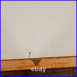 De Poela Folk Art Village Scene Acrylic Painting Signed Framed Canvas Medium