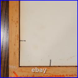 De Poela Folk Art Village Scene Acrylic Painting Signed Framed Canvas Medium