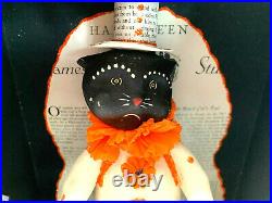 Dee Foust Bethany Lowe Designs Black Halloween Cat BOO Display Case Rare