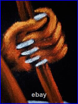 Devil on toilet smoking, Original oil painting on black velvet. Size 24x18 Devil on toilet smoking, Original oil painting on black velvet. Size 24x18