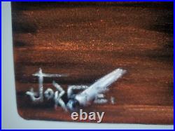 Devil on toilet smoking, Original oil painting on black velvet. Size 24x18 Devil on toilet smoking, Original oil painting on black velvet. Size 24x18