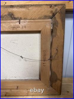 Dolores Hackenberger Folk Art Painting Large Farmhouse Barn Scene Framed A4