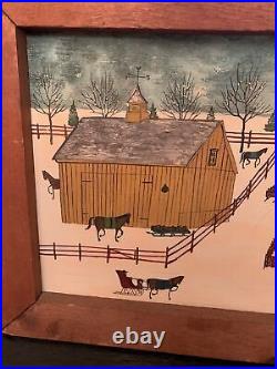 Dolores Hackenberger Original Oil Painting'Amish Land' Folk Art LOCAL PICKUP