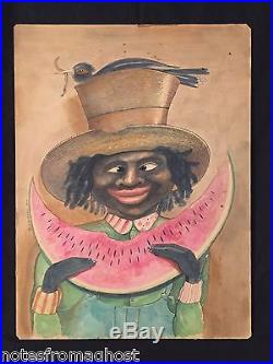 Double Side African American Folk Art Original Painting Listed Antonio Romano