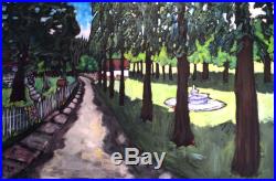 Douglass Truth B-1953 Contemporary Folk Art Landscape Study Painting Lenox Ma