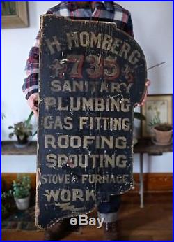 Early 1900s Antique ORIG Wooden Baltimore Trade Sign Folk Art AAFA Hand Painted