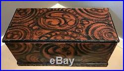 Early 19th c Folk Art American Blanket Chest with Bold Swirl Paint Decoration