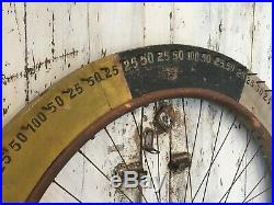 Early Aafa Folk Art Antique Wood Carnival Game Wheel Bicycle Original Paint