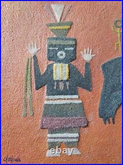 Early David Chethlahe Paladin Original Painting Navajo Native American Listed