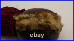 Early Primitive Folk Art Wooden Bedpost Doll Figure w Dress Original Old Paint