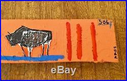 Edward Goss Original Painting Seed Bull 506 outsider Pop Folk brut art