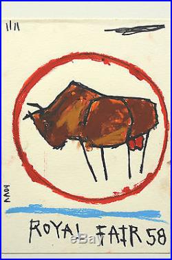 Edward Goss Royal Fair Bull Paleolithic Pop Folk Art Outsider Santa Fe, NM 2004