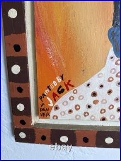 Elvis Presley Large Folk Art Painting Outsider Art Signed Jack In Denver