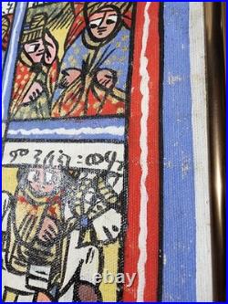 Ethiopian King Soloman And The Queen Of Sheba Folk Art Oil Painting