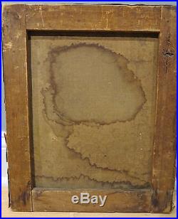 Extremely rare c. 1840-50 American folk art post-mortem antique oil painting