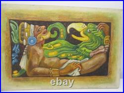 FELIPE ISLAS Mexican Embossed Oil Painting Signed (Unframed) 16 X 24