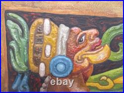 FELIPE ISLAS Mexican Embossed Oil Painting Signed (Unframed) 16 X 24