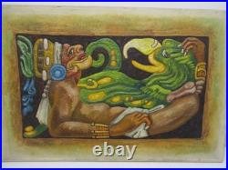 FELIPE ISLAS Mexican Embossed Oil Painting Signed (Unframed) 16 X 24