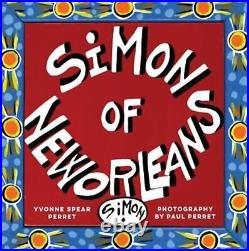 FOLK ART New Orleans Outsider Flag Sign by Simon painting on Slate Signed