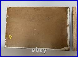 Fabulous Naive Folk Art Winter Snow Scene Oil Painting Americana