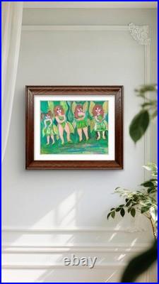 Fairies Of All Sizes Original Expressionism Acrylic Abstract Canvas 11x14