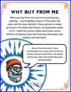 Faris Art Octopus Trouble 16x20 Neo Expressionism Artwork on Canvas