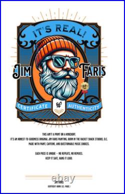 Faris Art Octopus Trouble 16x20 Neo Expressionism Artwork on Canvas