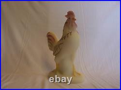 Fenton Hand Painted Opal Satin Rooster Folk Art Collection 5257 J1 Retired