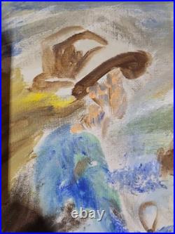 Figurative Abstract Expressionist Art Painting, Cowgirl