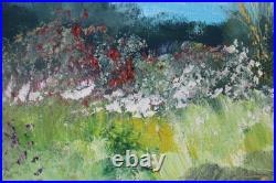 Fine Mid Century Folk Art Haitian Ox Oil Painting Signed Illegible