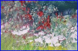 Fine Mid Century Folk Art Haitian Ox Oil Painting Signed Illegible
