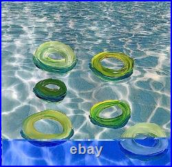 First In Line To Lazy River Contemporary Original Acrylic 12x12 Painting Signed