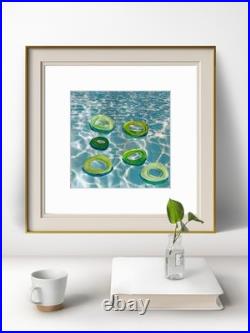 First In Line To Lazy River Contemporary Original Acrylic 12x12 Painting Signed