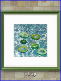 First In Line To Lazy River Contemporary Original Acrylic 12x12 Painting Signed