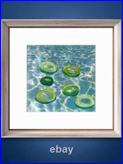 First In Line To Lazy River Contemporary Original Acrylic 12x12 Painting Signed