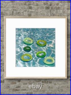 First In Line To Lazy River Contemporary Original Acrylic 12x12 Painting Signed