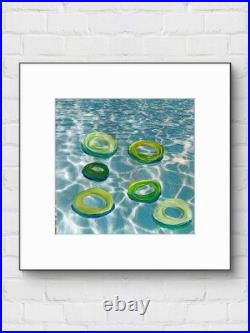 First In Line To Lazy River Contemporary Original Acrylic 12x12 Painting Signed
