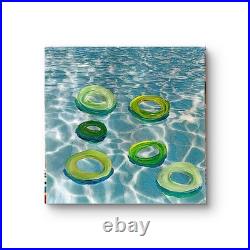First In Line To Lazy River Contemporary Original Acrylic 12x12 Painting Signed