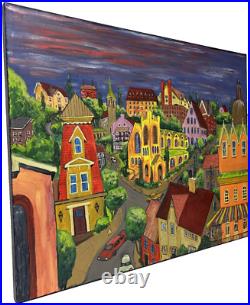 Folk Art Acrylic Original Painting 50 x 40 by Mississippi Artist Rick Griffin Folk Art Acrylic Original Painting 50 x 40 by Mississippi Artist Rick Griffin