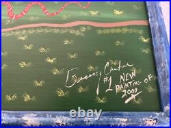 Folk Art By Benny Carter Title (THE RACE IS ON) 1st painting of 2000